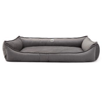 Лежак для собак PETBED Комфорт 3XL 120x80см h-27см велюр темно-сірий 11250166 фото