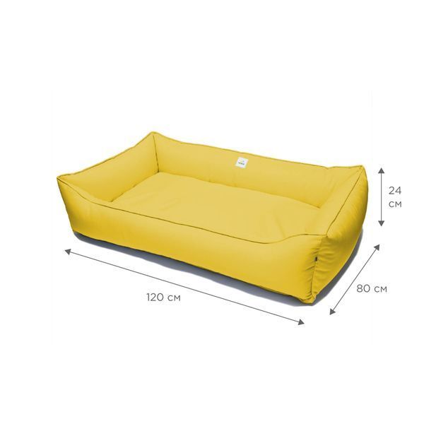 Лежак для собак PETBED Банні 3XL 120х80см h-24см оксфорд жовтий 11257702 фото