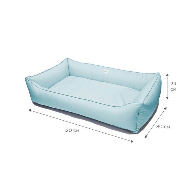 Лежанка для собак PETBED Банни 3XL 120х80см h-24см оксфорд голубой 11257704 фото