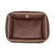 Лежак для собак PETBED Лакі L 80x60см h-20см велюр коричневий кант беж 11246766 фото 4
