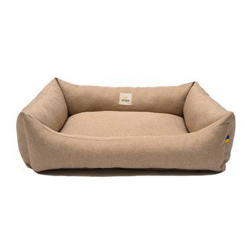 Лежанка для собак PETBED Симпл S 60х50см h-16см рогожка бежевая 11257626 фото