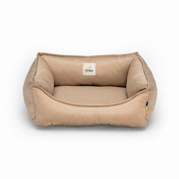 Лежанка для собак PETBED Комфорт XS 50x45см h-18см велюр бежевый 11243672 фото