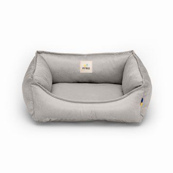 Лежанка для собак PETBED Комфорт XS 50x45см h-18см велюр серый 11243674 фото
