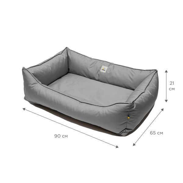 Лежанка для собак PETBED Банни XL 90х65см h-21см оксфорд серый 11257676 фото