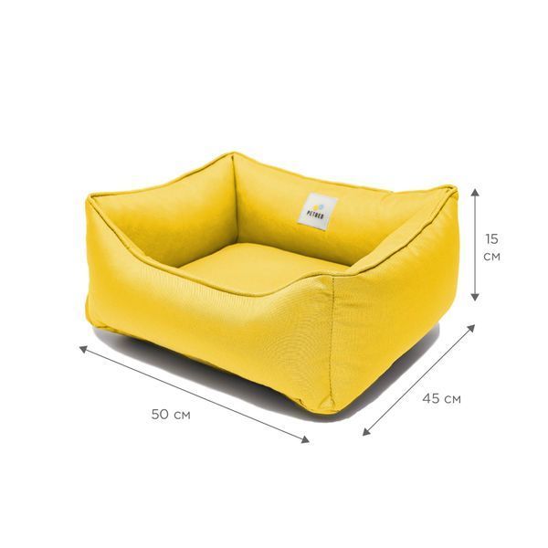 Лежанка для собак PETBED Банни XS 50х45см h-15см оксфорд желтый 11257636 фото
