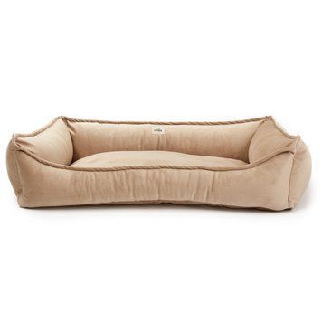 Лежак для собак PETBED Комфорт 2XL 100x70см h-25см велюр бежевий 11250159 фото