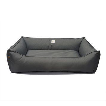 Лежанка для собак PETBED Банни 2XL 100х70см h-22см оксфорд темно-серый 11257688 фото