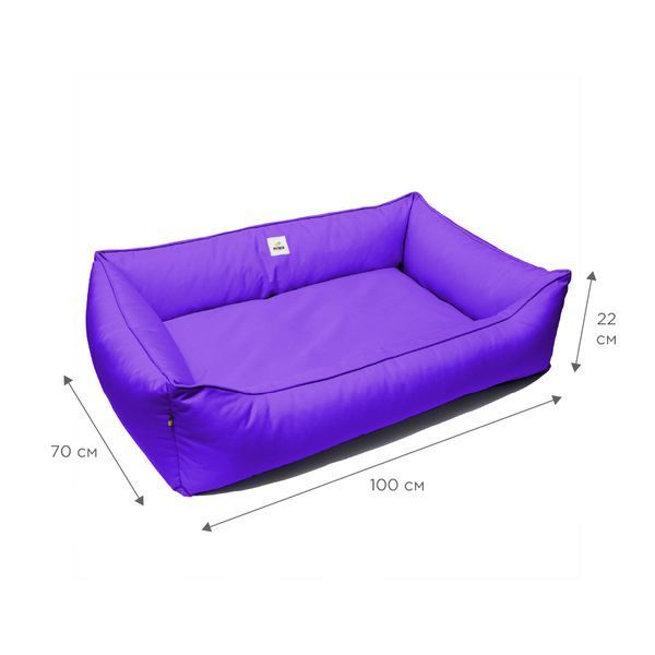 Лежанка для собак PETBED Банни 2XL 100х70см h-22см оксфорд сиреневый 11257695 фото